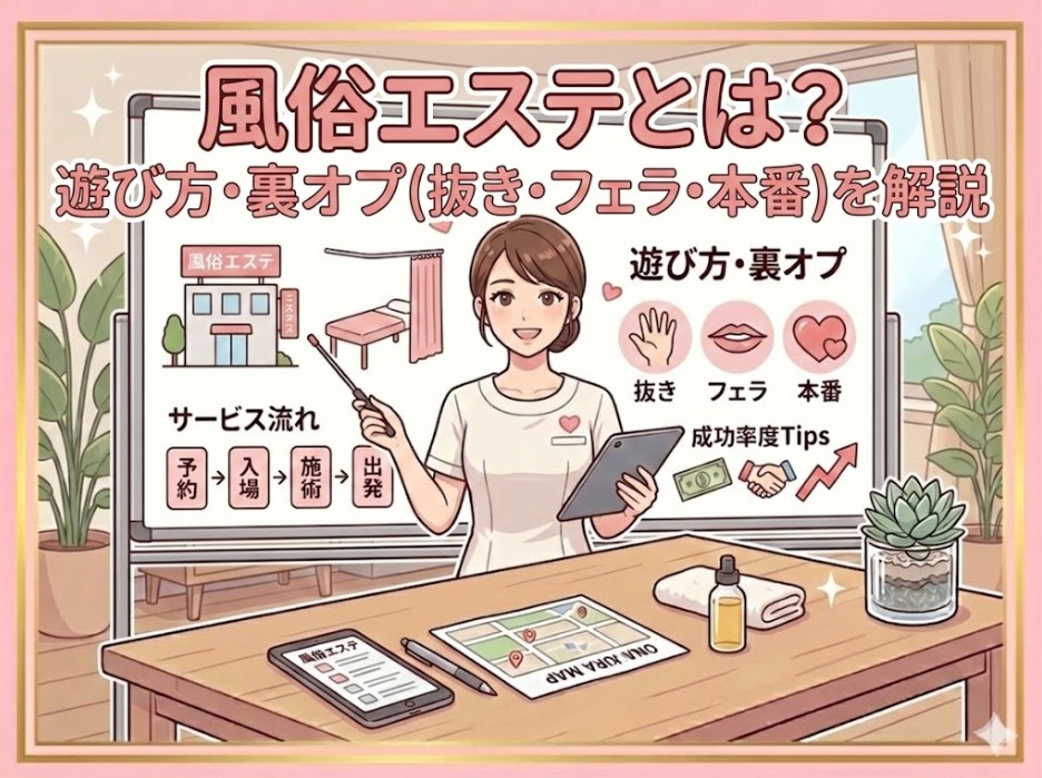 風俗エステとは？遊び方・裏オプ(抜き・フェラ・本番)を解説